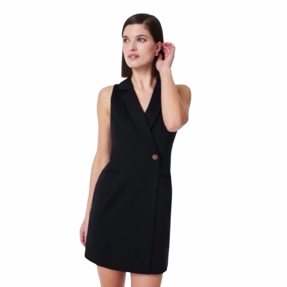 NEW Spanx Perfect Fitted Ponte Vest Black Dress‎ 3X